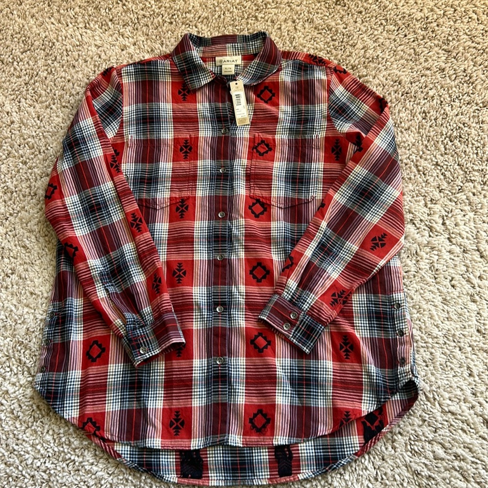 Ariat Etna Western Shirt Blouse NWT XL